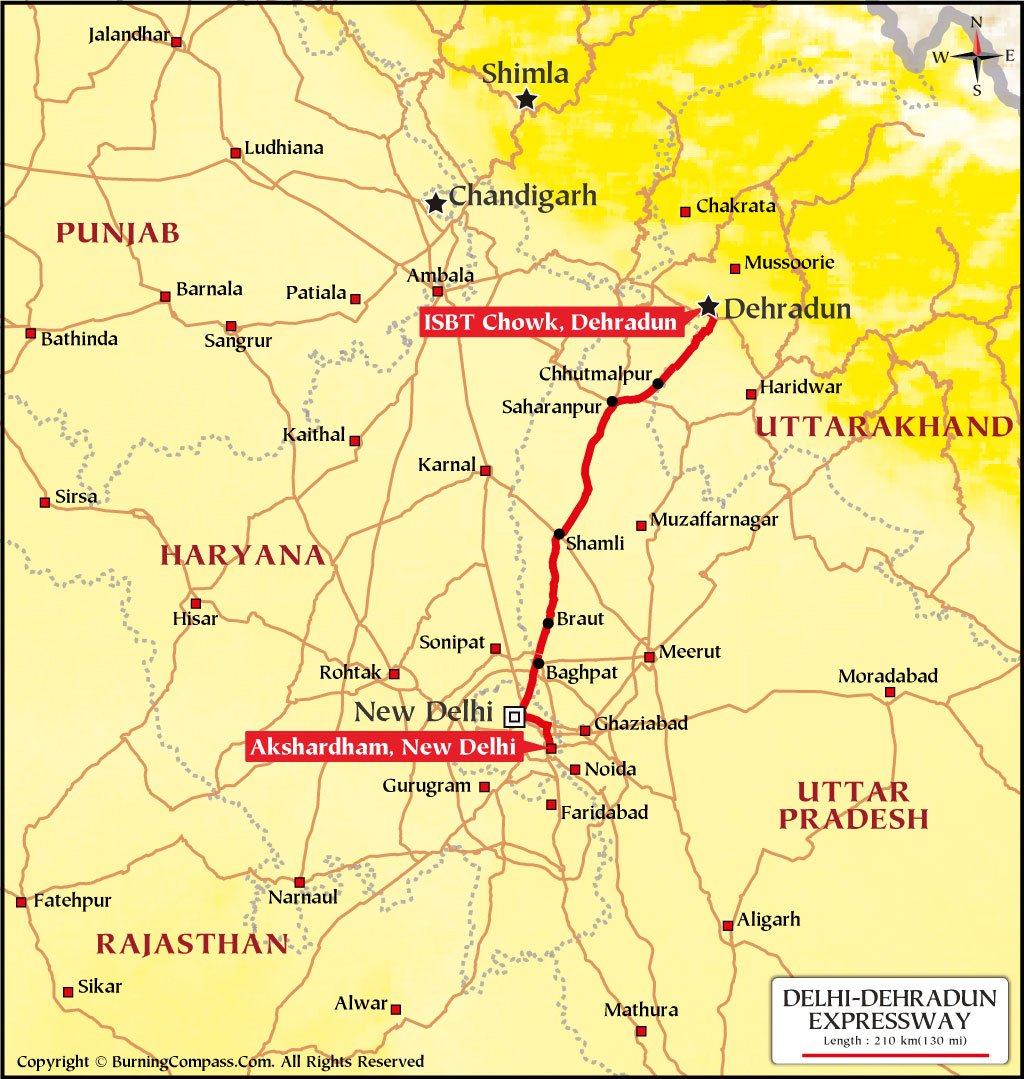 delhi-dehradun-expressway-map